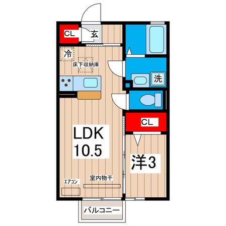 ミルメゾンAの物件間取画像